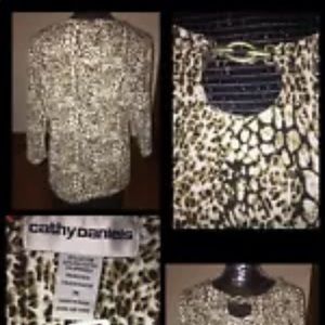 NWT Cathy Daniel’s Gold/Brown SequenceSize Medium